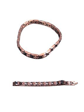 NIP | Copper Tone Magnetic Therapy Cross Link Bracelet